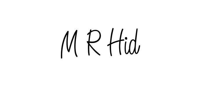 Design your own signature with our free online signature maker. With this signature software, you can create a handwritten (Angelique-Rose-font-FFP) signature for name M R Hid. M R Hid signature style 5 images and pictures png