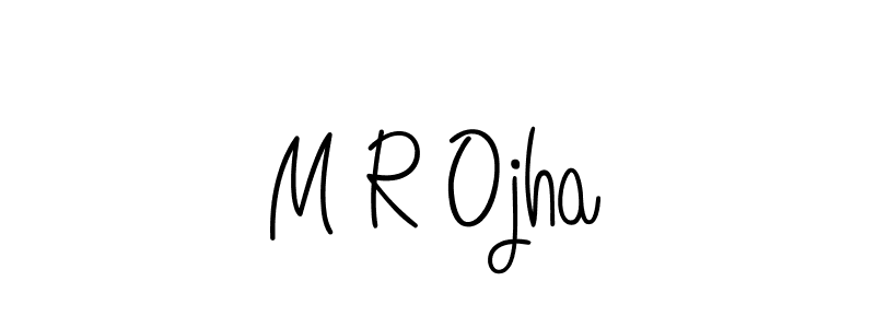 Also we have M R Ojha name is the best signature style. Create professional handwritten signature collection using Angelique-Rose-font-FFP autograph style. M R Ojha signature style 5 images and pictures png