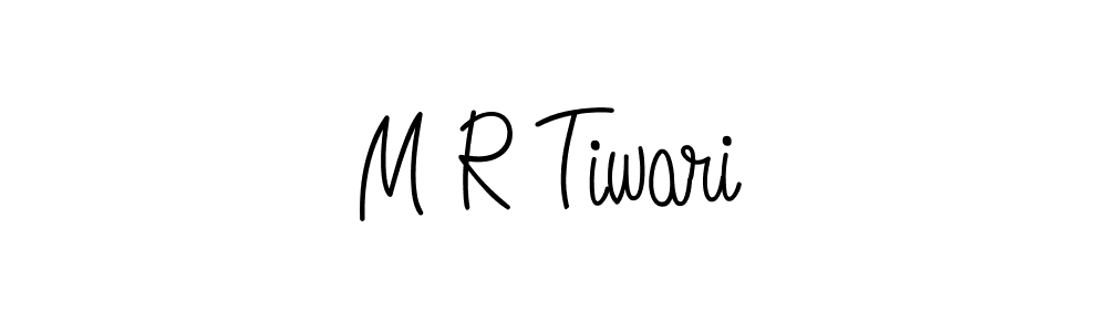 How to make M R Tiwari name signature. Use Angelique-Rose-font-FFP style for creating short signs online. This is the latest handwritten sign. M R Tiwari signature style 5 images and pictures png