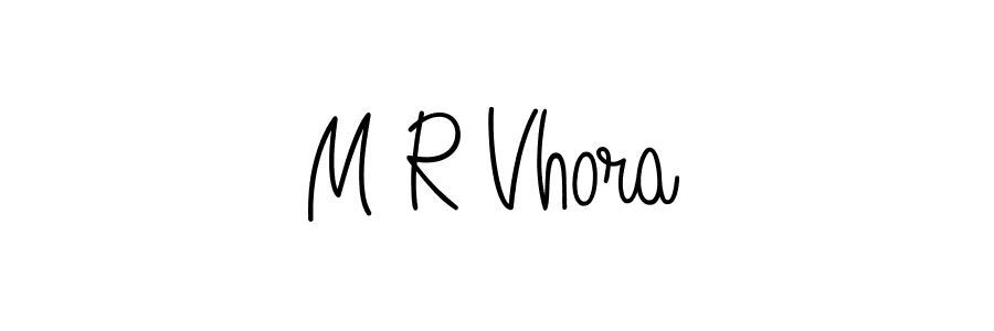 How to make M R Vhora signature? Angelique-Rose-font-FFP is a professional autograph style. Create handwritten signature for M R Vhora name. M R Vhora signature style 5 images and pictures png