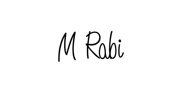 M Rabi stylish signature style. Best Handwritten Sign (Angelique-Rose-font-FFP) for my name. Handwritten Signature Collection Ideas for my name M Rabi. M Rabi signature style 5 images and pictures png