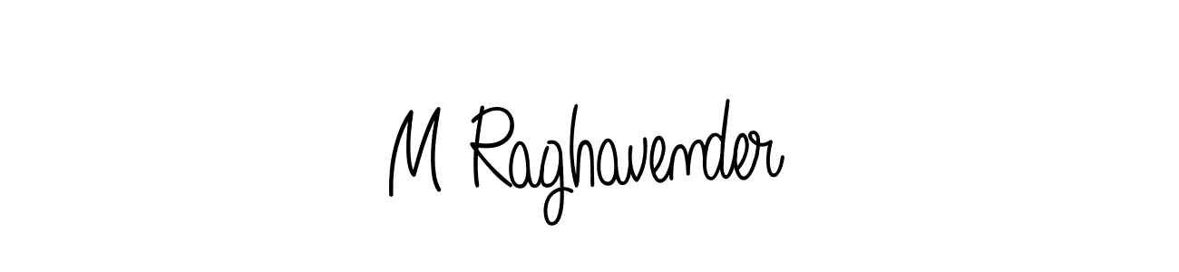 Create a beautiful signature design for name M Raghavender. With this signature (Angelique-Rose-font-FFP) fonts, you can make a handwritten signature for free. M Raghavender signature style 5 images and pictures png