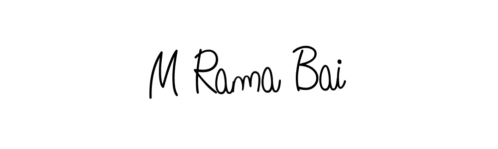 How to make M Rama Bai name signature. Use Angelique-Rose-font-FFP style for creating short signs online. This is the latest handwritten sign. M Rama Bai signature style 5 images and pictures png