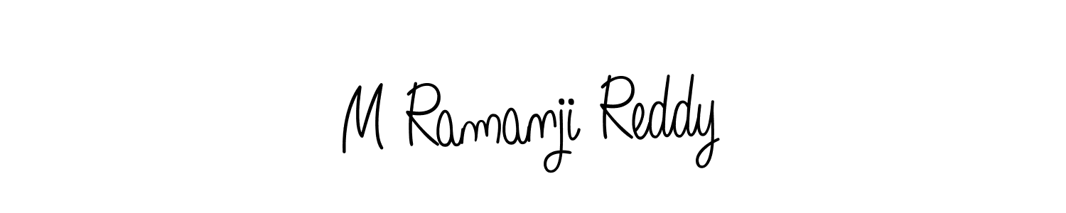 M Ramanji Reddy stylish signature style. Best Handwritten Sign (Angelique-Rose-font-FFP) for my name. Handwritten Signature Collection Ideas for my name M Ramanji Reddy. M Ramanji Reddy signature style 5 images and pictures png