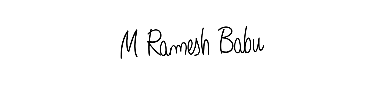 Also we have M Ramesh Babu name is the best signature style. Create professional handwritten signature collection using Angelique-Rose-font-FFP autograph style. M Ramesh Babu signature style 5 images and pictures png