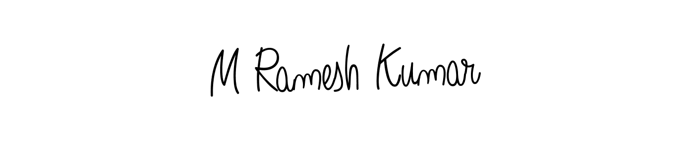 Also we have M Ramesh Kumar name is the best signature style. Create professional handwritten signature collection using Angelique-Rose-font-FFP autograph style. M Ramesh Kumar signature style 5 images and pictures png