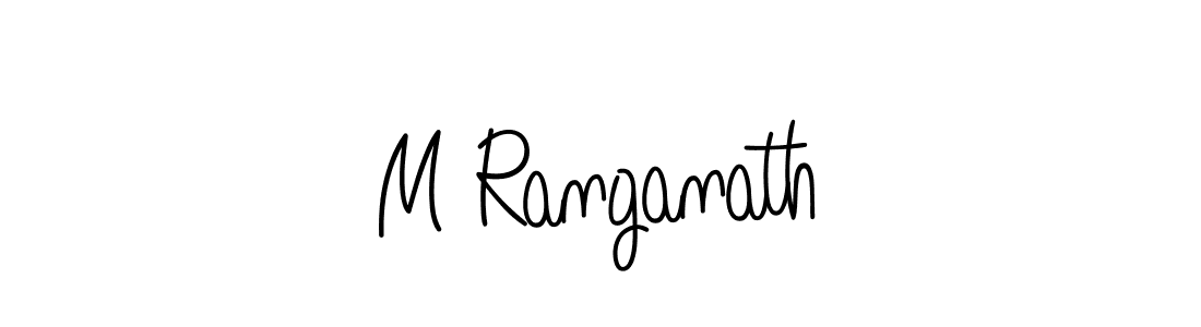 Design your own signature with our free online signature maker. With this signature software, you can create a handwritten (Angelique-Rose-font-FFP) signature for name M Ranganath. M Ranganath signature style 5 images and pictures png