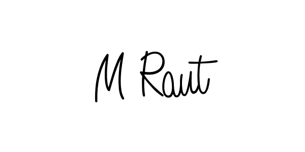 Design your own signature with our free online signature maker. With this signature software, you can create a handwritten (Angelique-Rose-font-FFP) signature for name M Raut. M Raut signature style 5 images and pictures png
