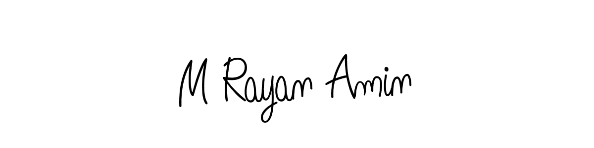 How to make M Rayan Amin signature? Angelique-Rose-font-FFP is a professional autograph style. Create handwritten signature for M Rayan Amin name. M Rayan Amin signature style 5 images and pictures png
