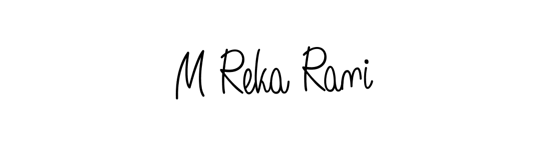 Make a beautiful signature design for name M Reka Rani. Use this online signature maker to create a handwritten signature for free. M Reka Rani signature style 5 images and pictures png