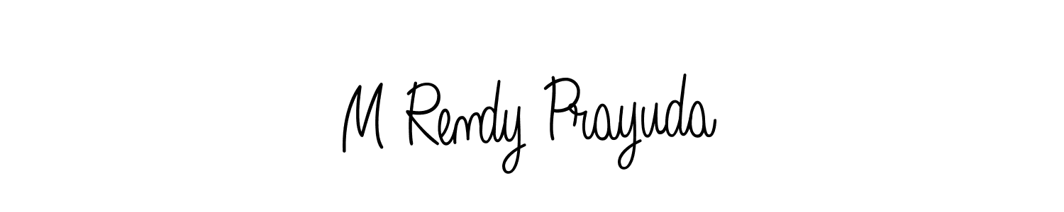 The best way (Angelique-Rose-font-FFP) to make a short signature is to pick only two or three words in your name. The name M Rendy Prayuda include a total of six letters. For converting this name. M Rendy Prayuda signature style 5 images and pictures png