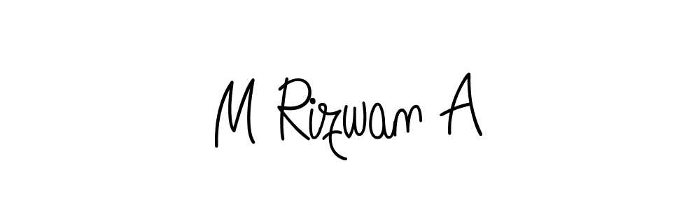 You should practise on your own different ways (Angelique-Rose-font-FFP) to write your name (M Rizwan A) in signature. don't let someone else do it for you. M Rizwan A signature style 5 images and pictures png