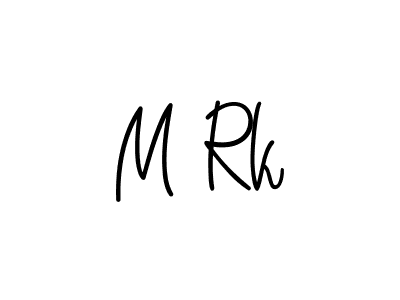 Make a beautiful signature design for name M Rk. With this signature (Angelique-Rose-font-FFP) style, you can create a handwritten signature for free. M Rk signature style 5 images and pictures png