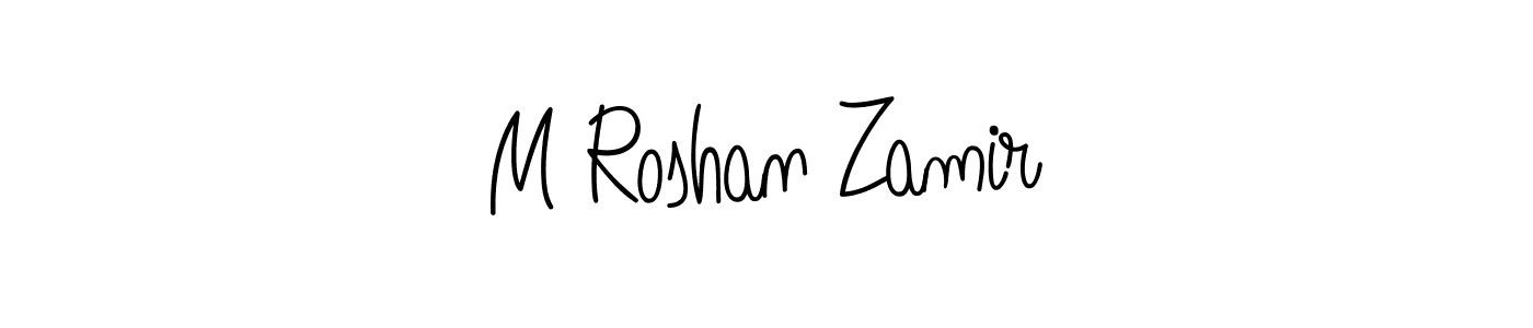 Angelique-Rose-font-FFP is a professional signature style that is perfect for those who want to add a touch of class to their signature. It is also a great choice for those who want to make their signature more unique. Get M Roshan Zamir name to fancy signature for free. M Roshan Zamir signature style 5 images and pictures png