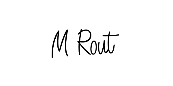 Design your own signature with our free online signature maker. With this signature software, you can create a handwritten (Angelique-Rose-font-FFP) signature for name M Rout. M Rout signature style 5 images and pictures png