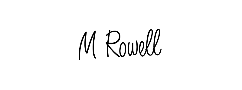Create a beautiful signature design for name M Rowell. With this signature (Angelique-Rose-font-FFP) fonts, you can make a handwritten signature for free. M Rowell signature style 5 images and pictures png