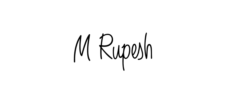 How to make M Rupesh signature? Angelique-Rose-font-FFP is a professional autograph style. Create handwritten signature for M Rupesh name. M Rupesh signature style 5 images and pictures png