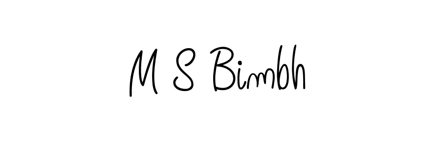 Create a beautiful signature design for name M S Bimbh. With this signature (Angelique-Rose-font-FFP) fonts, you can make a handwritten signature for free. M S Bimbh signature style 5 images and pictures png