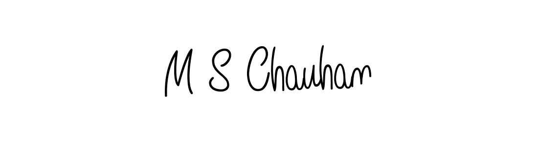How to make M S Chauhan name signature. Use Angelique-Rose-font-FFP style for creating short signs online. This is the latest handwritten sign. M S Chauhan signature style 5 images and pictures png