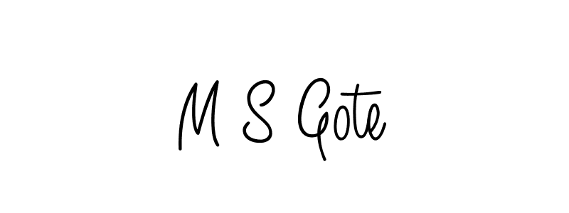 How to make M S Gote name signature. Use Angelique-Rose-font-FFP style for creating short signs online. This is the latest handwritten sign. M S Gote signature style 5 images and pictures png