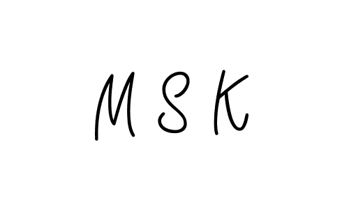 Create a beautiful signature design for name M S K. With this signature (Angelique-Rose-font-FFP) fonts, you can make a handwritten signature for free. M S K signature style 5 images and pictures png