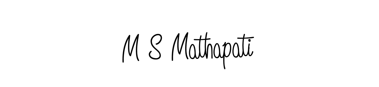 The best way (Angelique-Rose-font-FFP) to make a short signature is to pick only two or three words in your name. The name M S Mathapati include a total of six letters. For converting this name. M S Mathapati signature style 5 images and pictures png