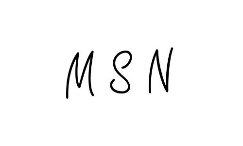 How to make M S N name signature. Use Angelique-Rose-font-FFP style for creating short signs online. This is the latest handwritten sign. M S N signature style 5 images and pictures png