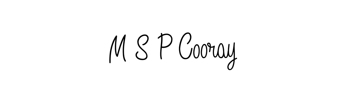 Use a signature maker to create a handwritten signature online. With this signature software, you can design (Angelique-Rose-font-FFP) your own signature for name M S P Cooray. M S P Cooray signature style 5 images and pictures png