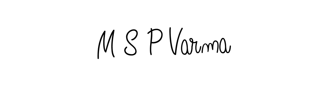 Create a beautiful signature design for name M S P Varma. With this signature (Angelique-Rose-font-FFP) fonts, you can make a handwritten signature for free. M S P Varma signature style 5 images and pictures png