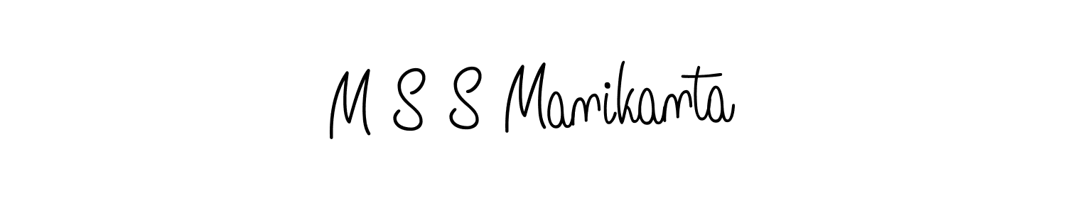Use a signature maker to create a handwritten signature online. With this signature software, you can design (Angelique-Rose-font-FFP) your own signature for name M S S Manikanta. M S S Manikanta signature style 5 images and pictures png