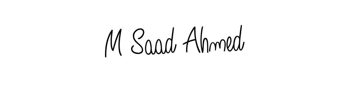 Also You can easily find your signature by using the search form. We will create M Saad Ahmed name handwritten signature images for you free of cost using Angelique-Rose-font-FFP sign style. M Saad Ahmed signature style 5 images and pictures png