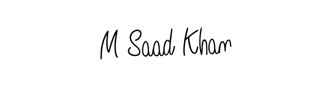 Also we have M Saad Khan name is the best signature style. Create professional handwritten signature collection using Angelique-Rose-font-FFP autograph style. M Saad Khan signature style 5 images and pictures png