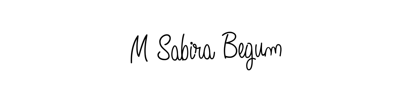 Angelique-Rose-font-FFP is a professional signature style that is perfect for those who want to add a touch of class to their signature. It is also a great choice for those who want to make their signature more unique. Get M Sabira Begum name to fancy signature for free. M Sabira Begum signature style 5 images and pictures png