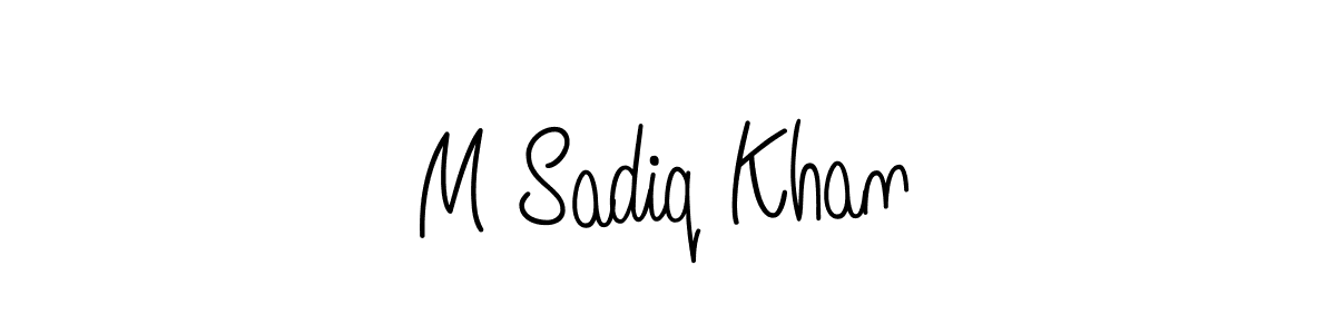 Also we have M Sadiq Khan name is the best signature style. Create professional handwritten signature collection using Angelique-Rose-font-FFP autograph style. M Sadiq Khan signature style 5 images and pictures png