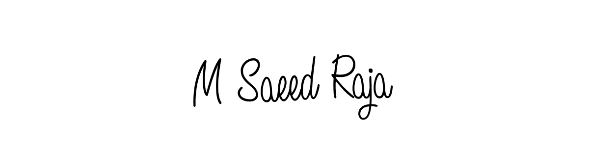 Make a beautiful signature design for name M Saeed Raja. With this signature (Angelique-Rose-font-FFP) style, you can create a handwritten signature for free. M Saeed Raja signature style 5 images and pictures png