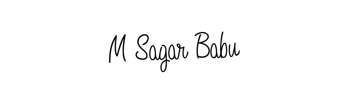 Angelique-Rose-font-FFP is a professional signature style that is perfect for those who want to add a touch of class to their signature. It is also a great choice for those who want to make their signature more unique. Get M Sagar Babu name to fancy signature for free. M Sagar Babu signature style 5 images and pictures png