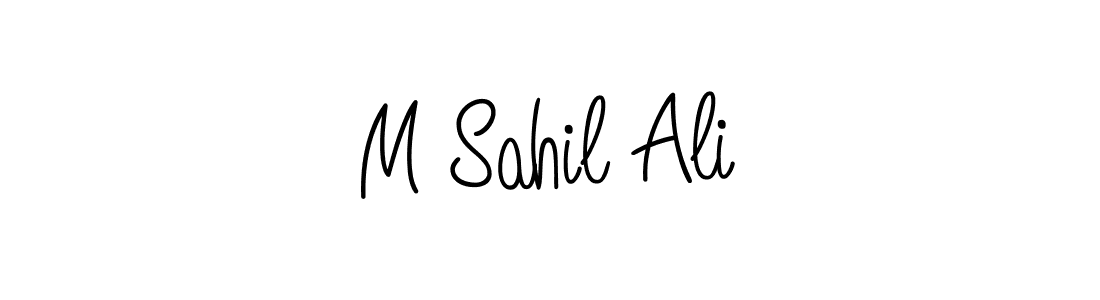 How to make M Sahil Ali name signature. Use Angelique-Rose-font-FFP style for creating short signs online. This is the latest handwritten sign. M Sahil Ali signature style 5 images and pictures png