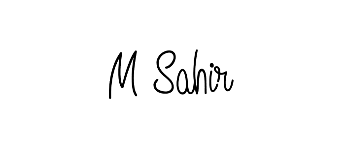 M Sahir stylish signature style. Best Handwritten Sign (Angelique-Rose-font-FFP) for my name. Handwritten Signature Collection Ideas for my name M Sahir. M Sahir signature style 5 images and pictures png