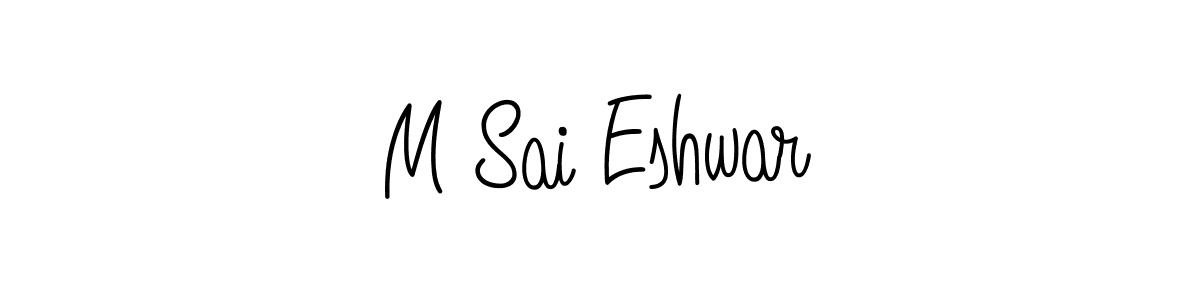 Design your own signature with our free online signature maker. With this signature software, you can create a handwritten (Angelique-Rose-font-FFP) signature for name M Sai Eshwar. M Sai Eshwar signature style 5 images and pictures png