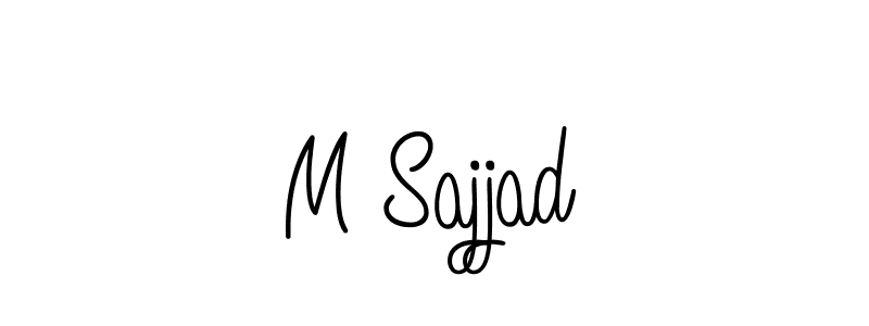 Design your own signature with our free online signature maker. With this signature software, you can create a handwritten (Angelique-Rose-font-FFP) signature for name M Sajjad. M Sajjad signature style 5 images and pictures png