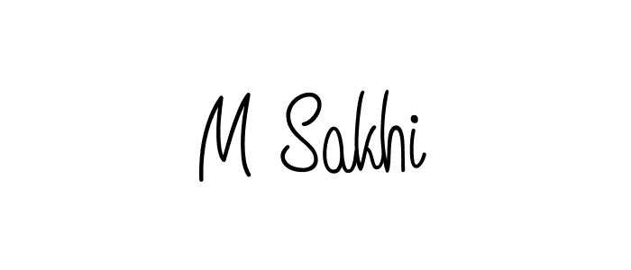 How to Draw M Sakhi signature style? Angelique-Rose-font-FFP is a latest design signature styles for name M Sakhi. M Sakhi signature style 5 images and pictures png