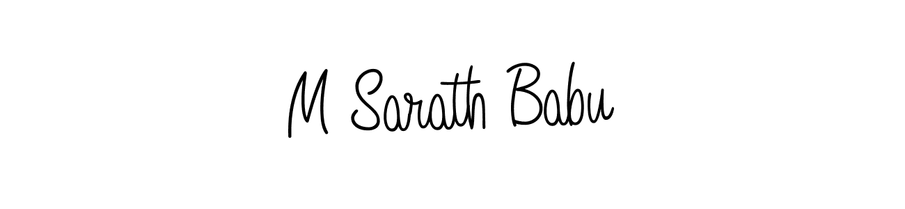 M Sarath Babu stylish signature style. Best Handwritten Sign (Angelique-Rose-font-FFP) for my name. Handwritten Signature Collection Ideas for my name M Sarath Babu. M Sarath Babu signature style 5 images and pictures png