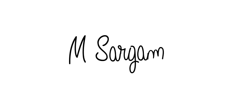 Create a beautiful signature design for name M Sargam. With this signature (Angelique-Rose-font-FFP) fonts, you can make a handwritten signature for free. M Sargam signature style 5 images and pictures png