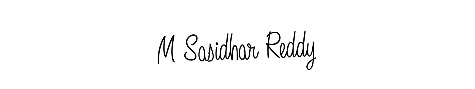 Make a beautiful signature design for name M Sasidhar Reddy. With this signature (Angelique-Rose-font-FFP) style, you can create a handwritten signature for free. M Sasidhar Reddy signature style 5 images and pictures png