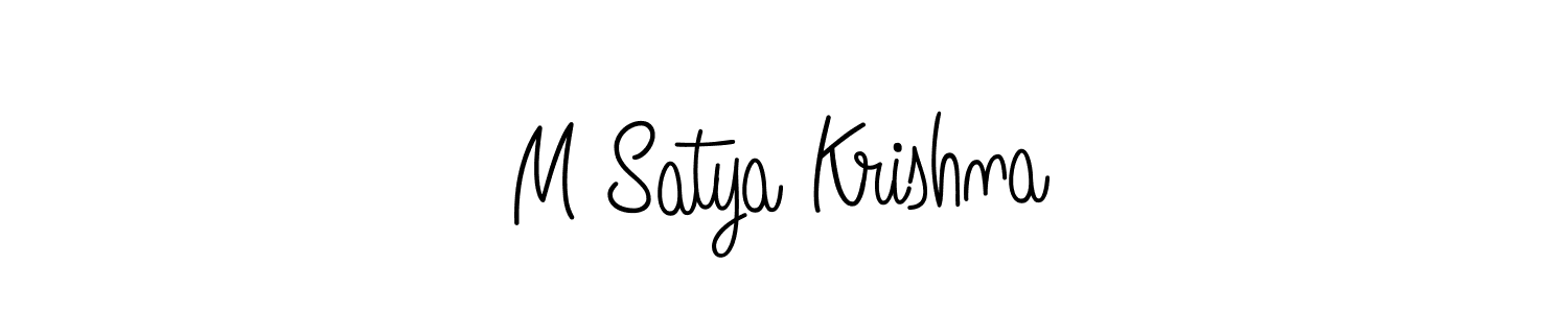 Make a short M Satya Krishna signature style. Manage your documents anywhere anytime using Angelique-Rose-font-FFP. Create and add eSignatures, submit forms, share and send files easily. M Satya Krishna signature style 5 images and pictures png