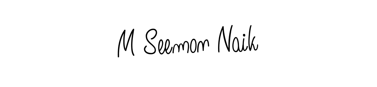 This is the best signature style for the M Seemon Naik name. Also you like these signature font (Angelique-Rose-font-FFP). Mix name signature. M Seemon Naik signature style 5 images and pictures png