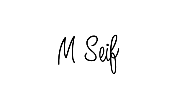 Also we have M Seif name is the best signature style. Create professional handwritten signature collection using Angelique-Rose-font-FFP autograph style. M Seif signature style 5 images and pictures png