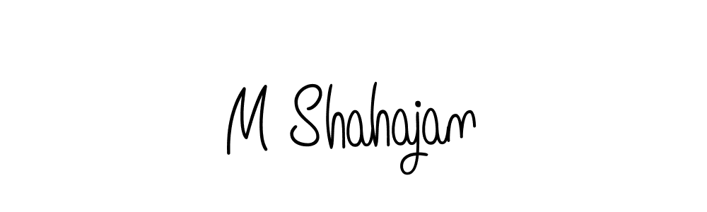 Make a beautiful signature design for name M Shahajan. With this signature (Angelique-Rose-font-FFP) style, you can create a handwritten signature for free. M Shahajan signature style 5 images and pictures png