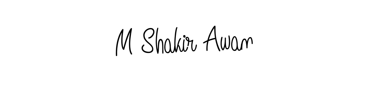 M Shakir Awan stylish signature style. Best Handwritten Sign (Angelique-Rose-font-FFP) for my name. Handwritten Signature Collection Ideas for my name M Shakir Awan. M Shakir Awan signature style 5 images and pictures png