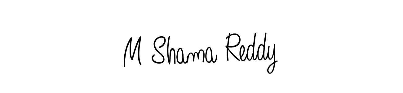 M Shama Reddy stylish signature style. Best Handwritten Sign (Angelique-Rose-font-FFP) for my name. Handwritten Signature Collection Ideas for my name M Shama Reddy. M Shama Reddy signature style 5 images and pictures png